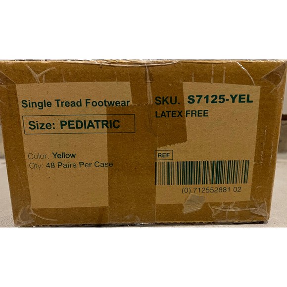 Hospital Socks Katt Medical Yellow Size Pediatric Youth Children Non Slip New - Picture 4 of 4